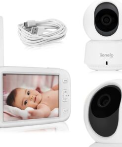 Lionelo Babyline 9.1 Babyfoon - Full HD 360° Camera - 5-Inch Scherm en App - Bewegingssensoren - Tot 300 m Bereik