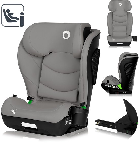Lionelo Neal i-Size – Autostoel 100-150 cm – ISOFIX of autogordel – Verstelbare hoofdsteun (10 standen) – Kantelbare rugleuning (4 standen) – Side Impact Protection – Bekerhouder – EPP/EPS schuim – Afneembare hoes – Comfortabel & universeel