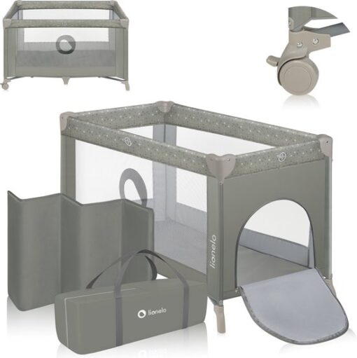 Lionelo Stefi - Meegroeibed - Campingbedje - 125x65cm - tot 15kg - Co-sleeper - Transporttas