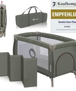 Lionelo Sven Plus - Meegroeibed - Campingbedje - 127x60cm - tot 15kg - SET 2in1 - Co-sleeper