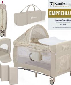 Lionelo Sven Plus - Meegroeibed - Campingbedje - 127x60cm - tot 15kg - SET 2in1 - Co-sleeper