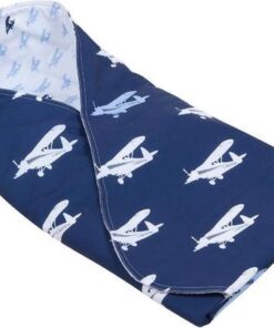 Little Dutch Wikkeldoek - 108 x 95 cm - Blauw - Vliegtuig