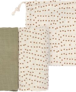 Lässig Hydrofiele luier - swaddle doek 2 stuks in Karamel 80 x 80 cm