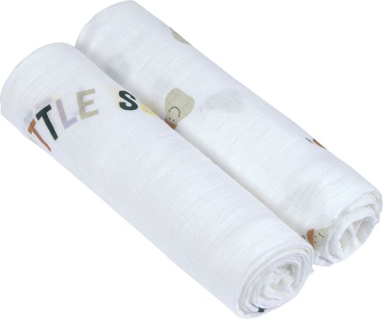 Lässig Hydrofiele luier Heavenly soft Swaddle / luier XL 2 stuks, 120 x 120 cm - Happy Fruits Pear