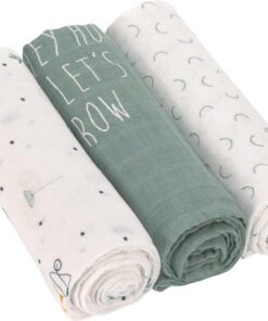 Lässig Hydrofiele luier swaddle doek 3 stuks Garden Explorer Boys 80 x 80 cm