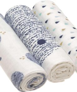 Lässig Hydrofiele luier swaddle doek 3 stuks Little Water Whale 80 x 80 cm