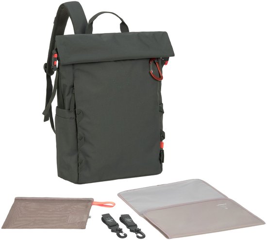 Lässig Luiertas Rugzak Outdoor Rolltop Green Label Dark Olive