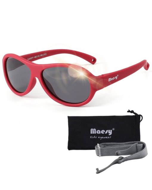 Maesy Baby Zonnebril Joya - 0 t/m 2 Jaar - Elastiek - Flexibel - UV400 Bescherming - Rood
