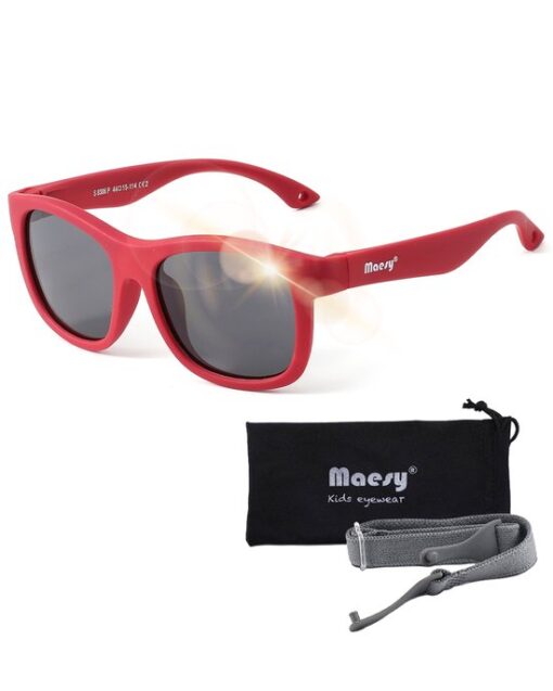 Maesy Baby Zonnebril Luca - 1 t/m 3 jaar - Elastiek - Flexibel - UV400 Bescherming - Zonnebril Kind - Rood