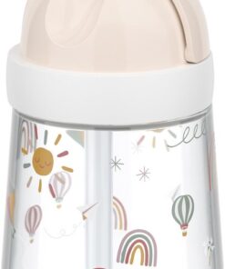 Mepal Mio rietjesbeker - 300 ml - Makkelijk vast te houden - Kinderservies - Sunshine & Rainbow