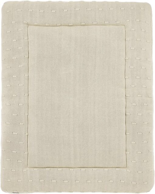 Meyco Baby Knots boxkleed - soft sand - 77x97cm