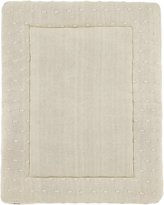 Meyco Baby Knots boxkleed - soft sand - 77x97cm