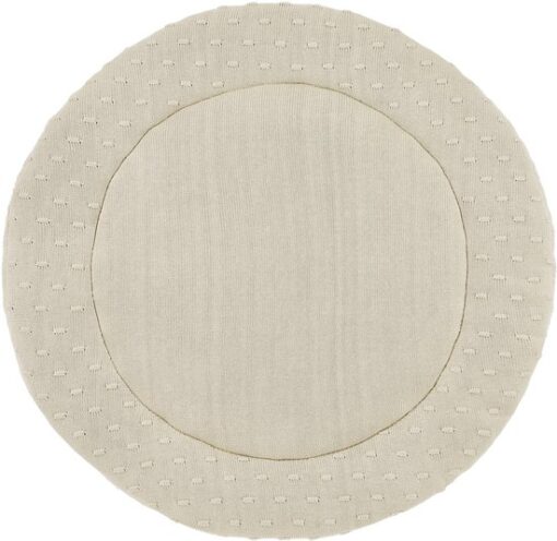 Meyco Baby Knots boxkleed rond - soft sand - ⌀95cm