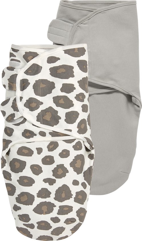 Meyco Baby Panter/Uni swaddlemeyco inbakerdoek - 2-pack - neutral/grey - 0-3 maanden - 1.0 TOG