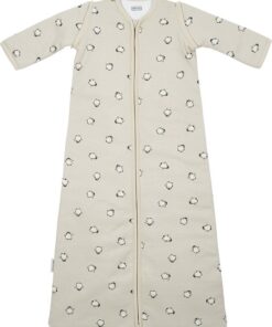 Meyco Baby Penguin baby slaapzak met afritsbare mouwen - soft sand - 90cm - 2.5 TOG