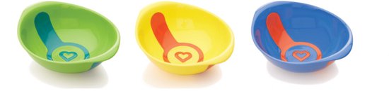 Munchkin kinderservies - White Hot Kommetjes - Warmtegevoelige Kommetjes - Set van 3 - Vaatwasserbestendig - vanaf 6 maanden - 3-delig Serviesset voor Kinderen