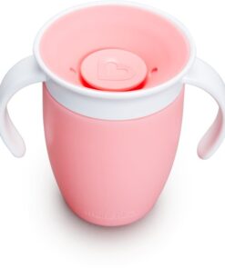 Munchkin Miracle Anti-Lek 360° Drinkbeker - Trainer Cup - Oefenbeker voor Baby en Kind - 207ml - Roze
