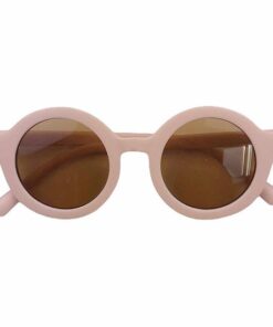NIEUW - Kinderzonnebril - model 2023 - rond model - UV400 protectie - Pink - Roze - Bruine lens - 2 tot 6 jaar - Kinderen - Baby en Peuter - sunglasses - nieuwste kleuren 2023