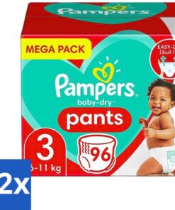 Pampers - Baby-Dry Pants - Luierbroekjes - Maat 3 (6-10 kg) - 96 Luiers - Voordeelverpakking - 12 stuks