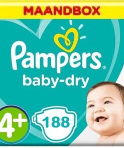 Pampers - Baby Dry - Maat 4+ - Mega Pack - 188 stuks - 10/15 KG