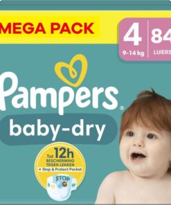 Pampers - Baby Dry - Maat 4 - Mega Pack - 84 stuks - 9/14 KG