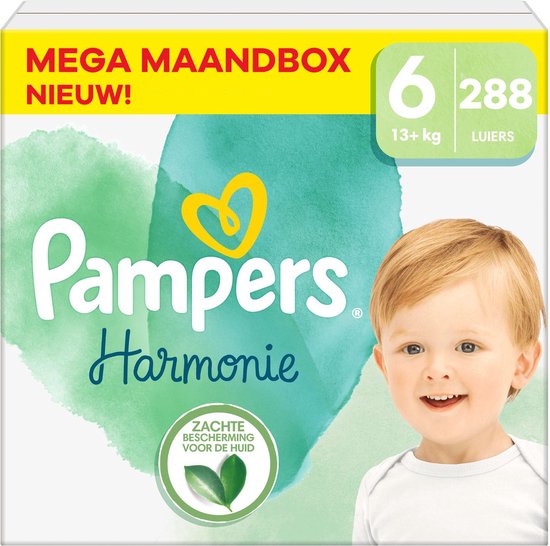 Pampers - Harmonie - Maat 6 - Mega Maandbox - 288 Stuks - 13+ kg