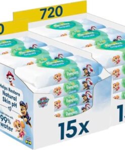 Pampers - Harmonie Aqua - Billendoekjes - Paw Patrol - 30 x 48 stuks (1440 doekjes)