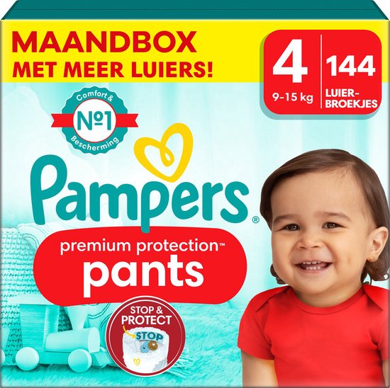 Pampers - Premium Protection Pants - Maat 4 - Maandbox - 144 stuks - 9/15 KG