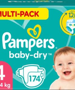 Pampers Baby-Dry Luiers - Maat 4 (9-14 kg) - 174 stuks - Multi-Pack