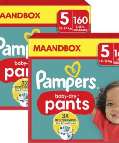 Pampers Baby-Dry Pants - Maat 5 (12kg-17kg) - 320 Luierbroekjes - 2 Maanden box