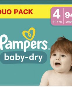 Pampers Baby Dry Luiers Maat 4 (9-14 kg) - 94 Stuks