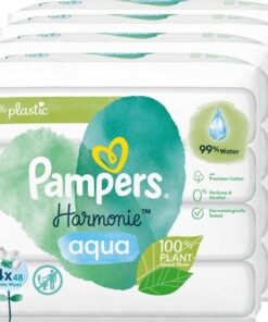 Pampers Harmonie Aqua babydoekjes - 768 billendoekjes - 16 x 48 doekjes - 0% plastic