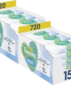 Pampers Harmonie Aqua Billendoekjes 0% Plastic - 30 Verpakkingen = 1440 Babydoekjes