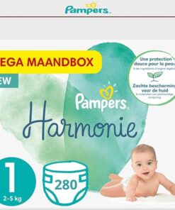 Pampers Harmonie luiers - Maat 1 - 280 luiers (2-5 KG) - Voordeelverpakking