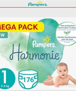 Pampers Harmonie luiers - maat 1 (2-5 KG) - 176 luiers - 8 pakken van 22 stuks