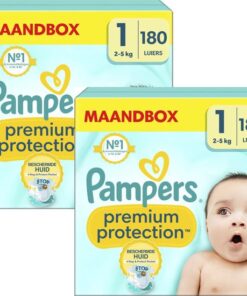 Pampers Premium Protection - Maat 1 (2kg-5kg) - 360 Luiers - 2 maandenbox