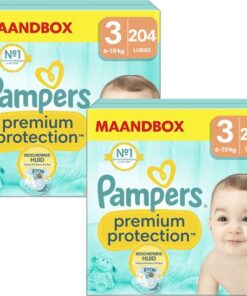 Pampers Premium Protection - Maat 3 (6kg-10kg) - 408 Luiers - Maandbox