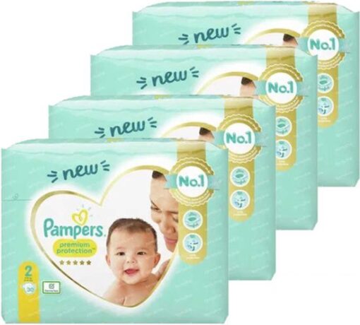 Pampers Premium Protection Luiers - Maat 2 - 120 stuks (4x30)