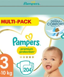 Pampers Premium Protection Luiers - Maat 3 (6-10 kg) - 204 stuks - Multi-Pack