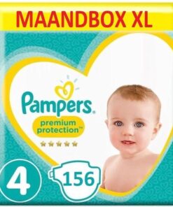 Pampers Premium Protection Maat 4 - 156 Luiers Maandbox XL