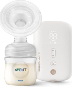 Philips Avent enkele elektrische borstkolf, ziekenhuissterkte, stille en oplaadbare motor voor een discrete ervaring, waar je ook bent, reistasje, model SCF396/31