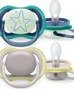 Philips Avent Ultra Air Day & Night 6-18 maanden - 2 speentjes – blauw/grijs – Voor dag en nacht SCF085/70