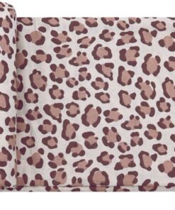 Rammelaar&Co - Hydrofiele Doek XL - 120x120 cm - 70% Bamboe & 30% Katoen - Zacht en Soepel - Panterprint Bruin - Inbakerdoek - Spuugdoek - Kraamcadeau – Inbakeren
