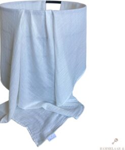 Rammelaar&Co - Hydrofiele Doek XL - 120x120 cm - 70% Bamboe & 30% Katoen - Zacht en Soepel - Wit Patroon - Inbakerdoek - Spuugdoek - Kraamcadeau – Inbakeren