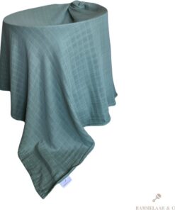 Rammelaar&Co - Hydrofiele Doek XL - 120x120 cm - 70% Bamboe & 30% Katoen - Zacht en Soepel - Groen Patroon - Inbakerdoek - Spuugdoek - Kraamcadeau – Inbakeren