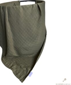 Rammelaar&Co - Hydrofiele Doek XL - 120x120 cm - 70% Bamboe & 30% Katoen - Zacht en Soepel - Leger Groen Patroon - Inbakerdoek - Spuugdoek - Kraamcadeau – Inbakeren