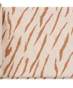 Rammelaar&Co - Hydrofiele Doek XL - 120x120 cm - 70% Bamboe & 30% Katoen - Zacht en Soepel - Oranje Zebra Patroon - Inbakerdoek - Spuugdoek - Kraamcadeau – Inbakeren