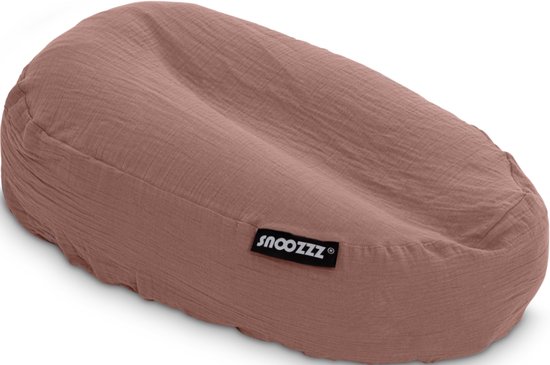 Snoozzz Relaxhoes voor voedingskussen zwangerschapskussen - 100% katoen van zachte Hydrofiel - Chestnut
