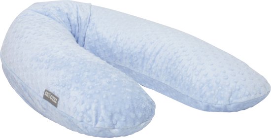Snoozzz Zwangerschapskussen Zijslaapkussen Lichaamskussen Premium kwaliteit - 185 cm - microparel vulling - luxe draagtas- Blauw Dots