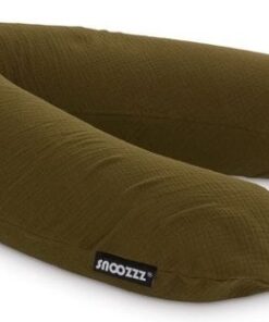 Snoozzz Zwangerschapskussen Zijslaapkussen Lichaamskussen Premium kwaliteit - 185 cm - microparel vulling- luxe draagtas - afneembare hoes van hydrofiel katoen - Bronze
